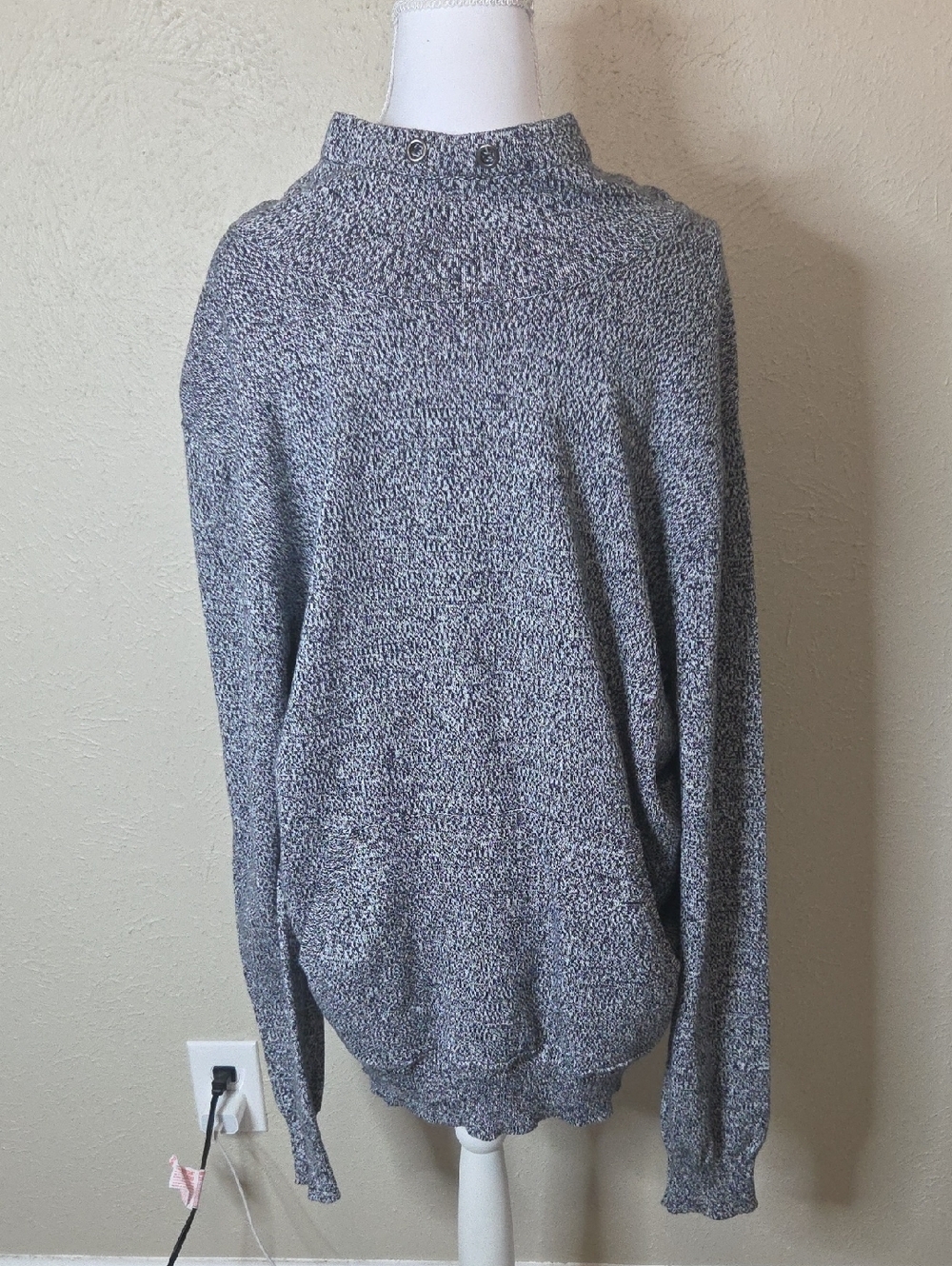 NWT Flag & Anthem Men's LG Heather Gray Crewneck Pullover Sweater, $88.00